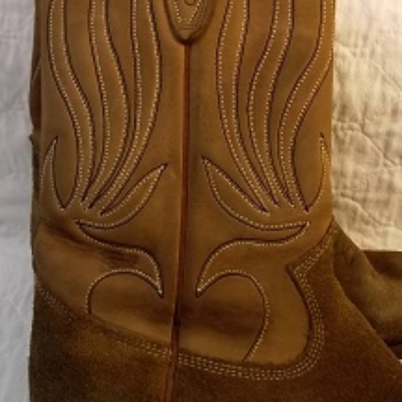 TEXAS BOOT CO. Women's Cowboy Boot, Tan, 7C - Picture 5 of 8